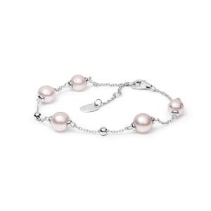 Bratara argint cu perle naturale roz DiAmanti SK20223B_P-G (Argint 925‰ 1,75 g.)